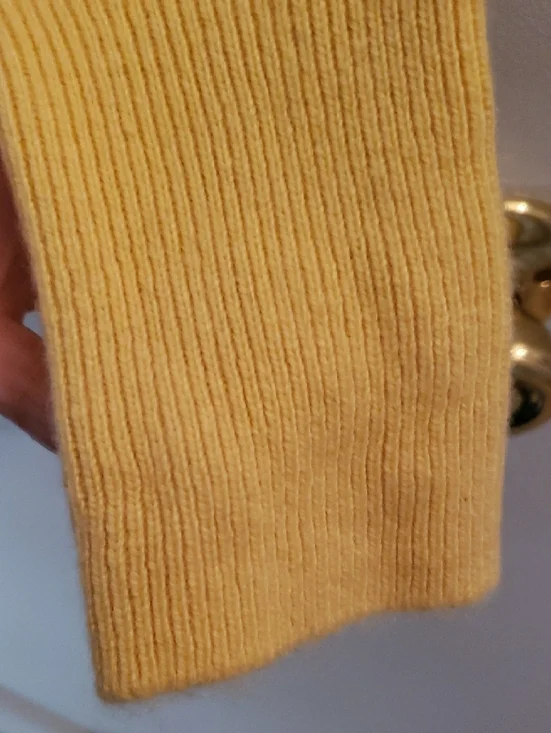 Light Yellow Turtleneck Sweater - Women's Cozy Knit - Picture 13 of 13